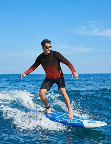 Image of PINSPARK Men's UPF 50+ Sun Shirts Long Sleeve Fishing Hoodie, UV Protection Rash Guard for Outdoor Hiking Running Swim Shirt