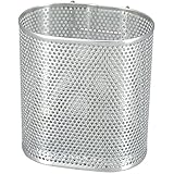 下村企販 箸が飛び出さない パンチング 水切りラック用 箸立て 【日本製】 水切りかご 簡単取り付け 小物用 スプーン フォーク カトラリーポケット シルバー ステンレス 9.2×7.8×10cm 燕三条 33708