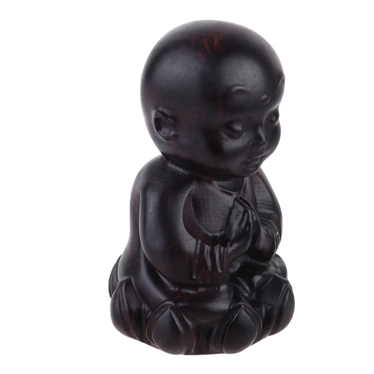 DECHOUS Topper De Escritorio 3 Piezas Decoración De La Mesa del Hogar Figura De Monje Budista Estatuilla De Arenisca Estatua Meditando Decoración del Escritorio De Oficina Buda De Madera
