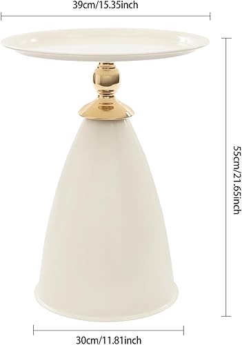 Miniatura 3 de Round Side Table, Small Drink Table for Small Spaces,Unique Accent Sofa Drink Table Metal Martini Tables for Recliner, Bedroom