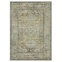 Tapis Salon Vintage Lavable Machine GENIMO 140x200 Cm - Dessous Antidérapant, Vert, Pour Chambre, Cuisine, Entrée - 11
