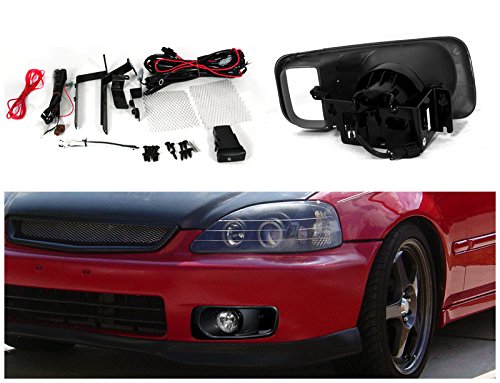 Spec-D Tuning LF-CV99OEM-WJ Honda Civic 2 3 4 Door Ex Dx Lx Clear Fog Lights Lamps, Switch