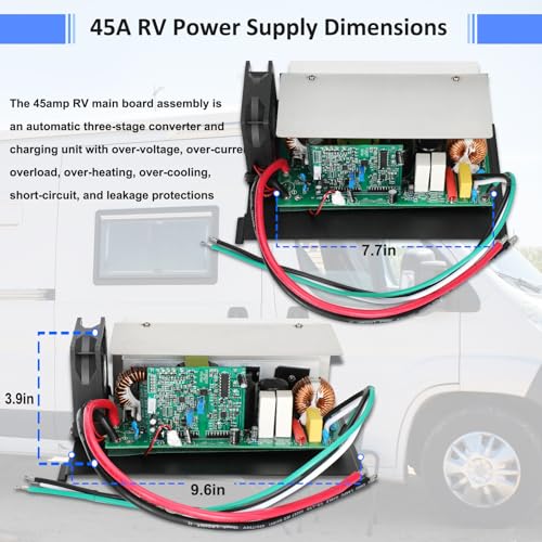 Image of WF-8945-AD-MBA RV Converter 45 Amp DC Main Board Assembly Replacement Unit for WF-8900-AD Series Power Converter with 105 /130V 770W RV WF-8945-MBA Power Converter