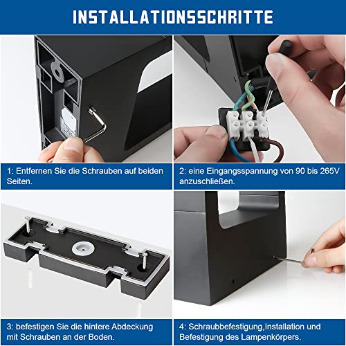 Shuniu LED Wegeleuchten Außen 7W, Gartenleuchte, 3000K Aussenleuchte Stehlampe, Pollerleuchte 48CM IP65, Standleuchte für Garten