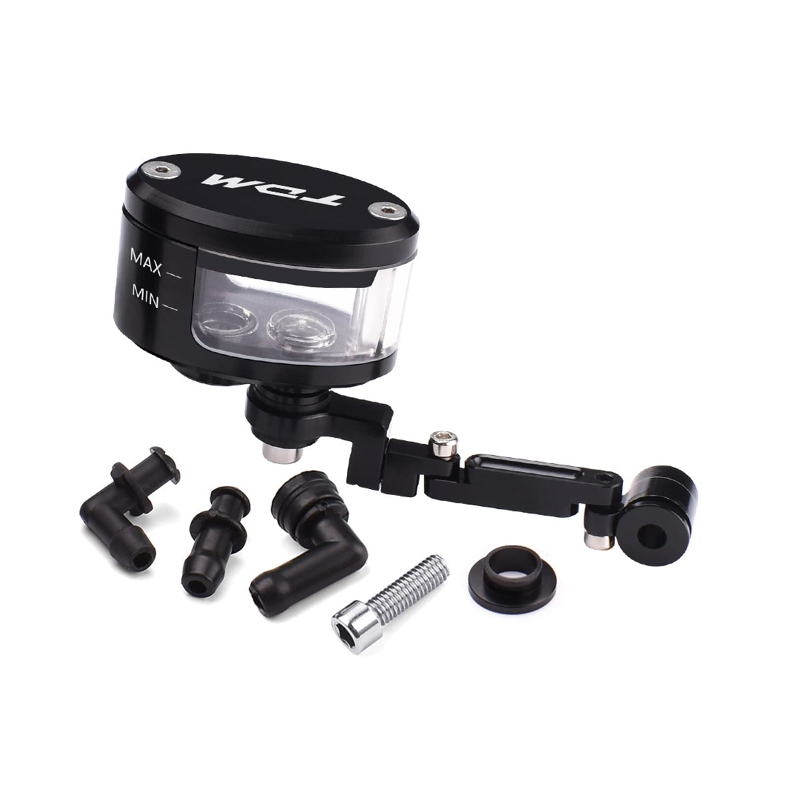 Serbatoio Liquido Freno per Yamaha TDM 900 850 Mt125 Mt03 Moto Freno Frizione Serbatoio Cilindro Serbatoio Olio Tazza con Staffa Accessori (Colore : Nero)