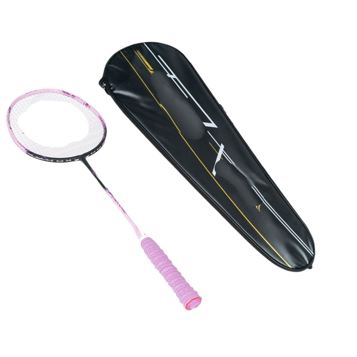 Badminton Set Racchetta da Badminton bilanciata in Fibra di Carbonio, Peso predefinito 24 libbre, 2 Colori Disponibili, Adatta ai Principianti