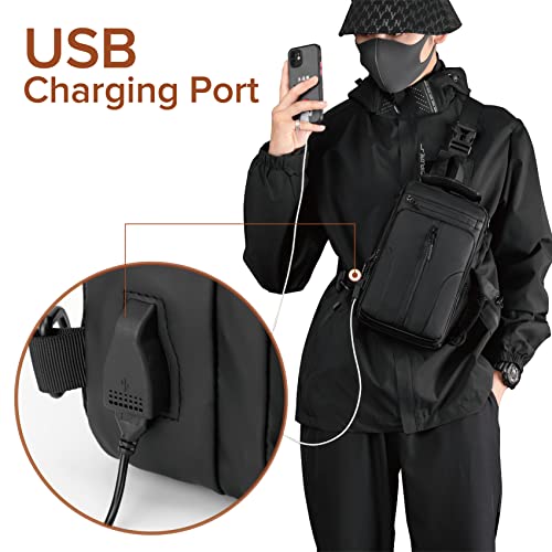 Anti Theft Crossbody Backpack Shoulder Sling Bag Men Women One Strap Motorcycle Messenger Bag Daypack for Cycling2