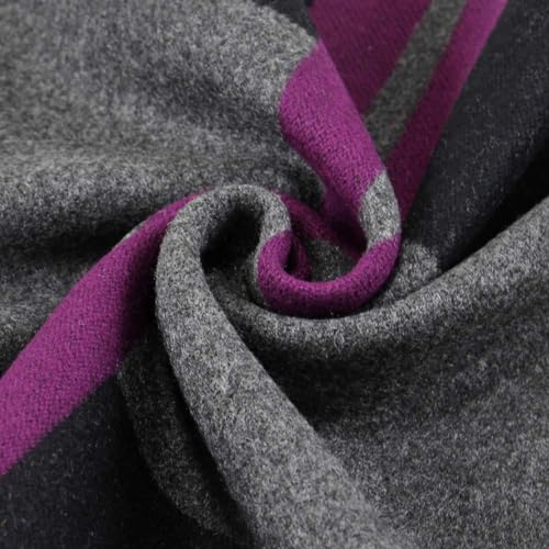 Bufanda para hombre de rayas en seda artificial suave ideal para el otoño 4