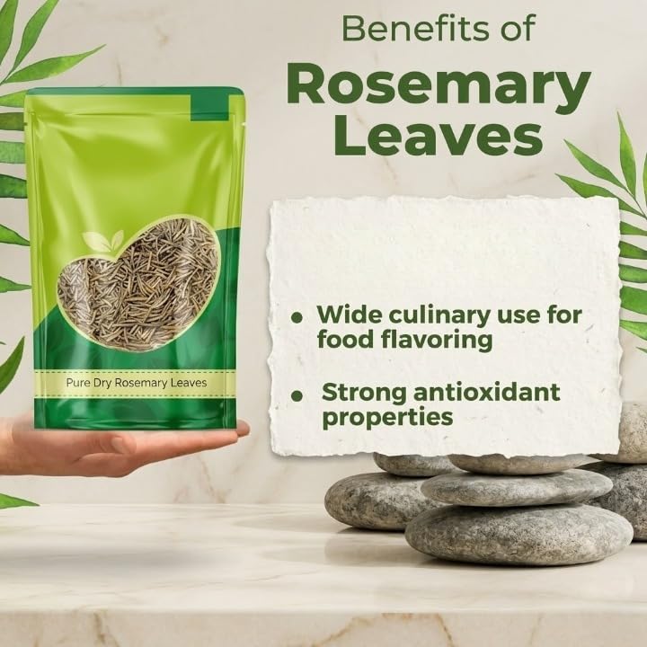 Rosemary Dried Leaves - 100gm | Rosemary Leaves for hair growth & Food