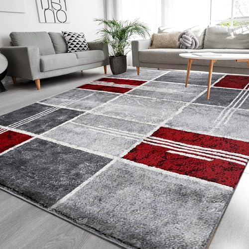 Tapis extra large rouge pour masquer les parquets usés du couloir - 2