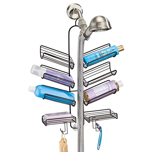 Idesign Verona Metal Hanging Bathroom Caddy For Handheld Shower Hose, Extra Space For Shampoo, Conditioner, Soap, Razors, Loofahs, Towels, 25" X 14" X 4", Bronze #TOP4