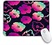 Produktbild QINCO Gaming Mouse Pad Rutschfeste Gummibasis,Hand gezeichnete Blumen süß mit Blumen,für Computer Laptop Office Desk,240 x 200mm
