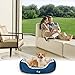 KROSER Deluxe 83cm Dog Bed with Reversible Pillow (Warm and Cool), Super...