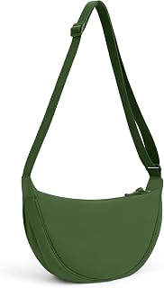 Bolso bandolera de nailon para mujer, con correa ajustable, color liso, para mujer