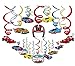 Kristin Paradise 30Ct Race Hanging Swirl Decorations, Racing Car Party Supplies, Racer Birthday Theme Decor for Kids Boy Girl Baby Shower, 1st Bday Favors Idea