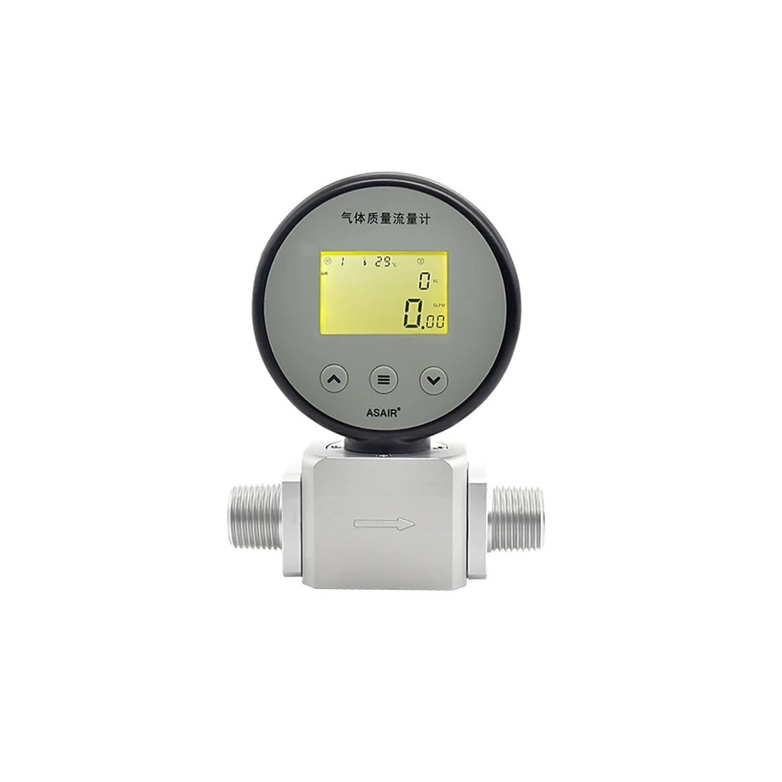 Thermal Mass Gas Flow Meter AMS2106 Oxygen Flow Meter Compressed Air Replacement MF5706 for Industrial Use(Air O2 N2 1-100L)