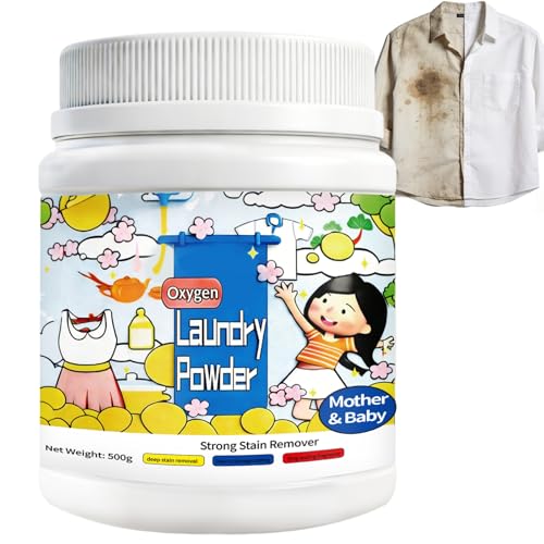 Oxygen Laundry Powder,Bath Fizzer Laundry,Both Fizzer Stain Remover,Bath Fizzer Stain Remover,Hyper Concentrated Strong Stains Removers Powder for Clothes,Washing Powder,Removes Sweat Oil Stains