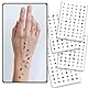 Stars Semi-permanente Tattoos für Erwachsene–2 Wochen Lang Haltende Kleine Fake-Tattoos für Frauen und Männer, Gesicht, Finger, Hals, Körper/Verblasst Natürlich/Keine Reflexion/Wasserfest/Realistisch
