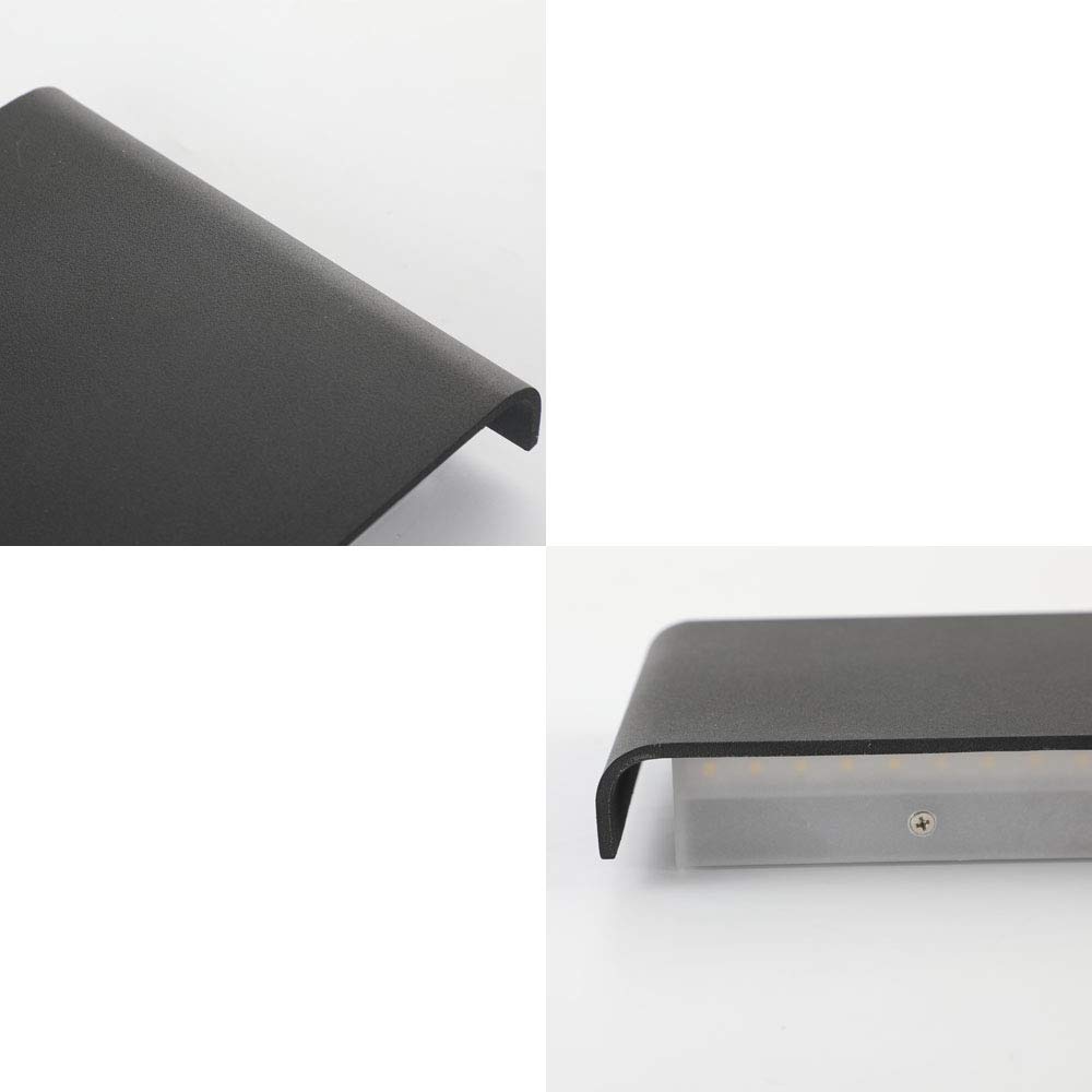 Lámparas de pared LED para pasillo negro para dormitorio, 10 vatios, moderno arriba y abajo, escalera de noche, aplique de decoración de pared, accesorios de iluminación para interiores de 5