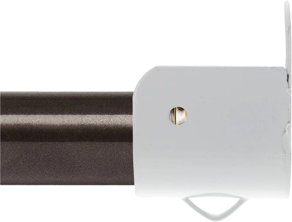 Closet Rod Support 20Pcs White Closet Pipe Bracket Wardrobe Flange Rod Holder U Shape Shelf Support Socket Hardware Brackets Storage Roman Pole for Balcony Drying Racks Bathroom(Black)