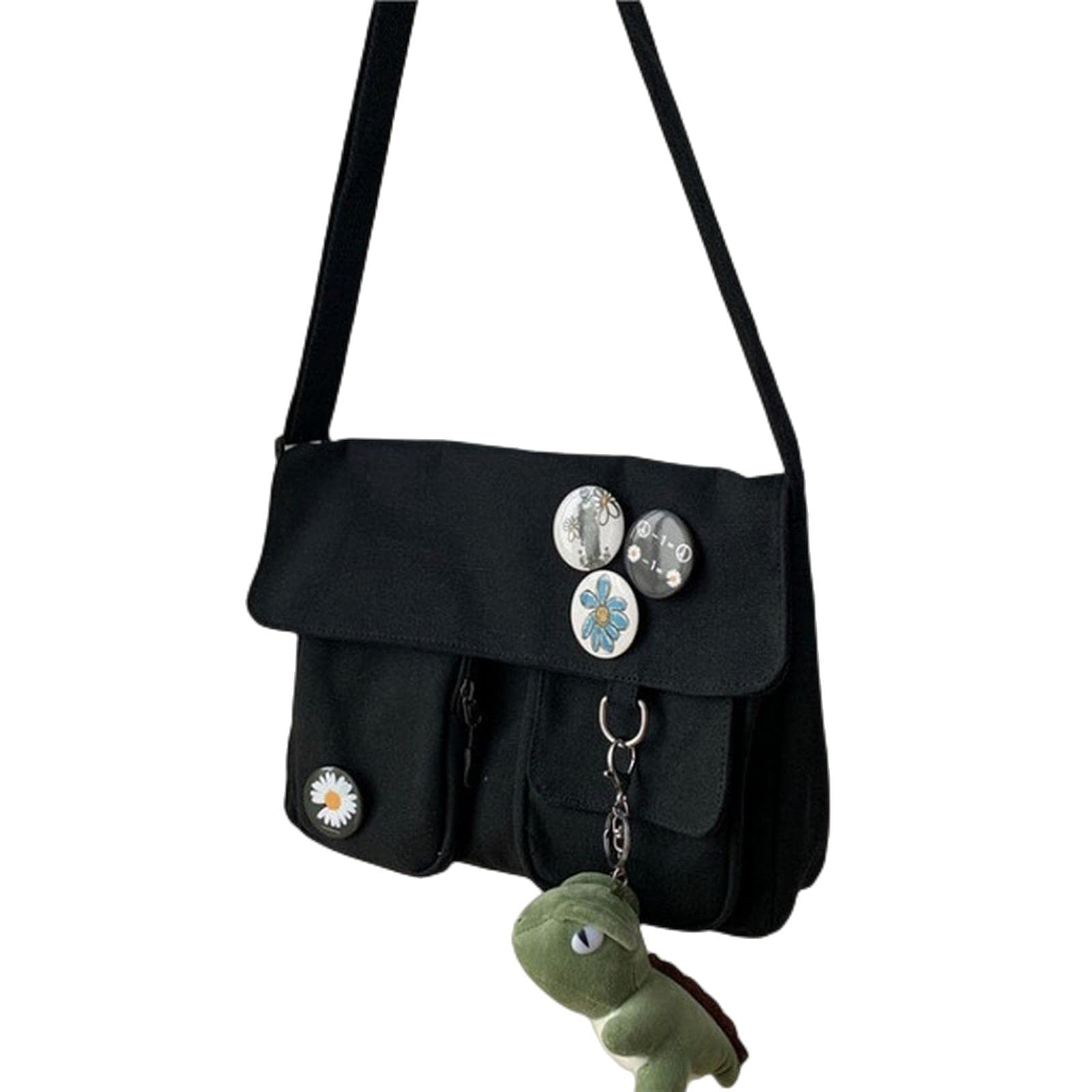 MOGSA Torba na ramię moda damska płócienne torby na ramię dla młodzieży na co dzień damskie torby crossbody o dużej pojemności solidne torebki torby kurierskie dla kobiet