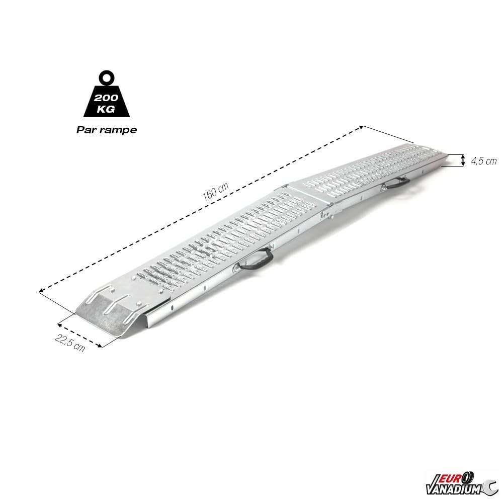 Rampe de chargement pliable en acier - Par 2
