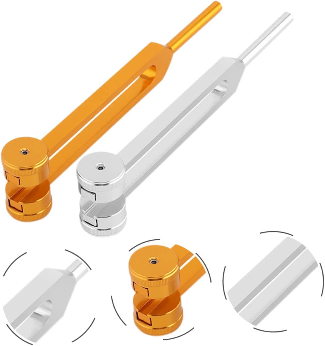2pcs Multi-use Tuning Forks for Ear Cleaning Sound Therapy Clinical Grade Sensory Forks for Nerve Massage Polished Finish for Relaxation