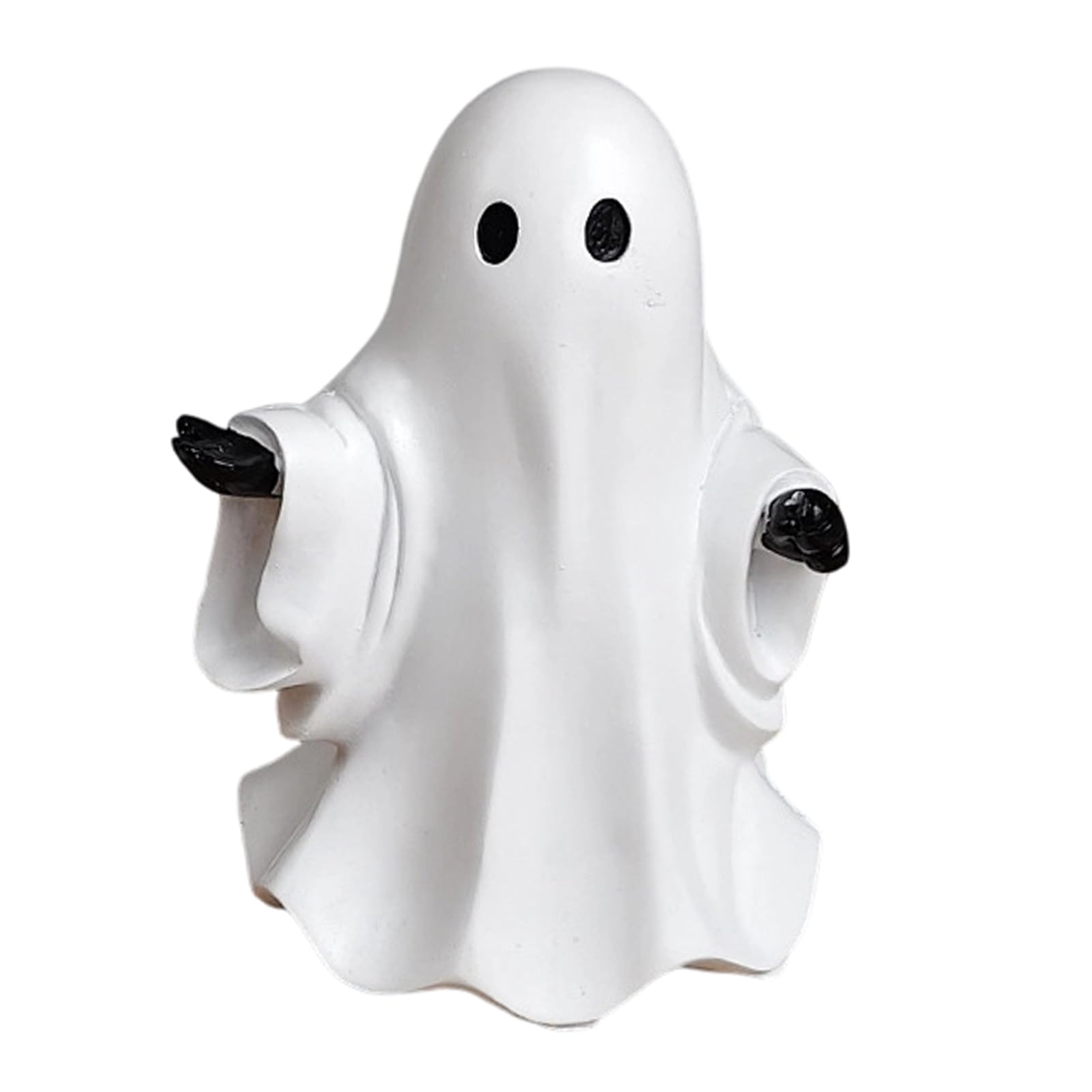 pidodou Cute White Ghost Resin Figurine Halloween Tabletop Decor