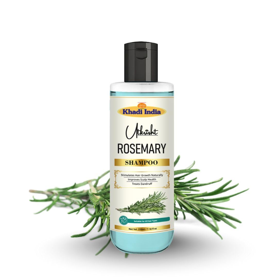 Khadi Natural Rosemary Hair Shampoo for Hair Fall Control, Dandruff Care & Hair Growth – Sulfate-Free, Paraben-Free Herbal Cleanser for Men & Women – Gentle Daily Use | 210ml-image-24