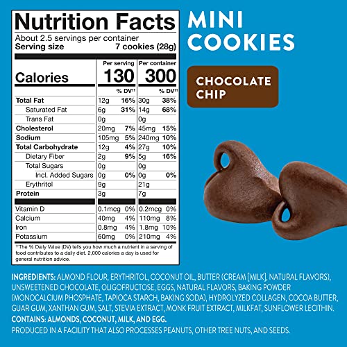 Highkey MIYHN-1 Keto Chocolate Chip Mini Cookies - Gluten Free Sugar Free Cookies Keto Snack Low Carb Snacks Healthy Protein Diabetic Dessert Food Low Sugar Treat Diet Friendly Sweets 3 Pack + Arcade thumb #5