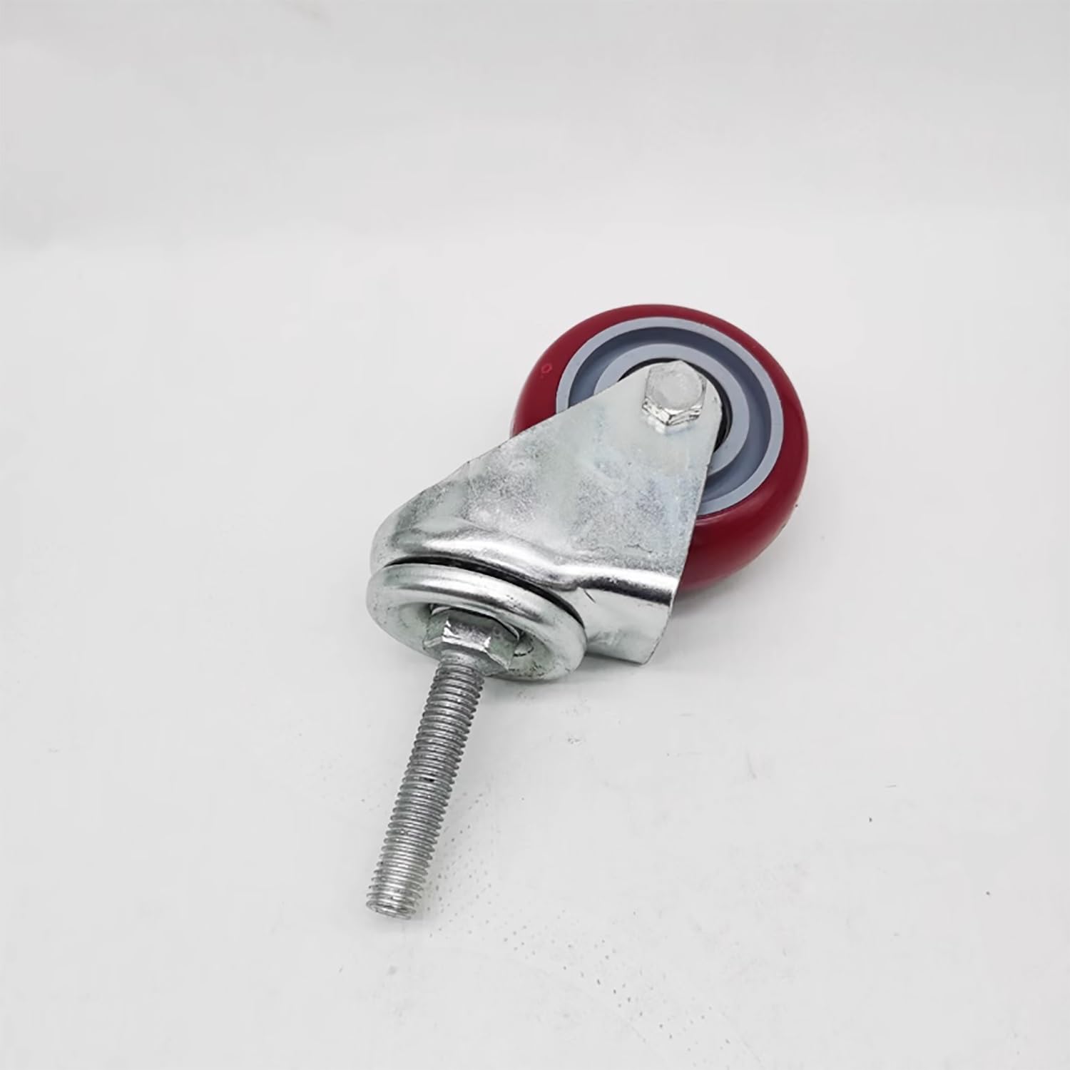 75/100/125mm Lenkrollen, M12 M16 M20 Gewinde Industrielle Rollen, 4pcs PU Rollen mit Bremse, Maximale Tragfähigkeit 560kg, for Geräte/Möbel/Trolley(3inch,M16*60)