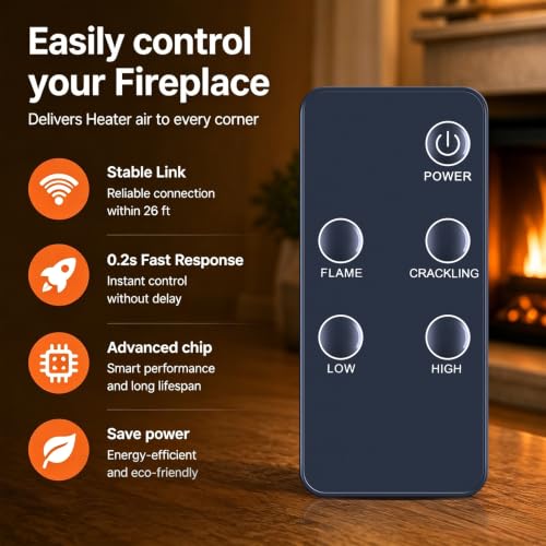 Mando para calefactor PuraFlame EF302A 3D para controlar el calor desde el sofá de casa 2