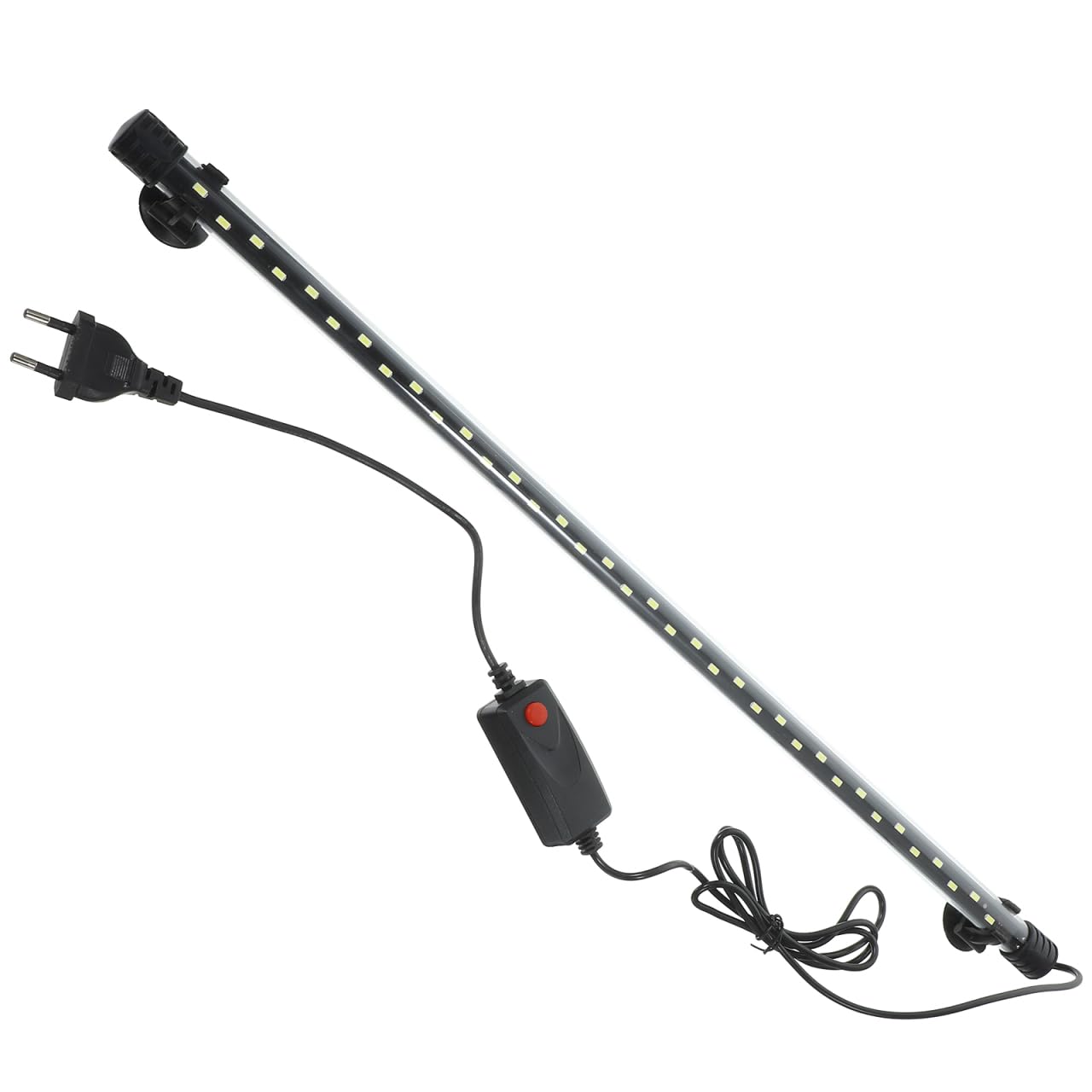 Housoutil Lumière Led Aquarium 58Cm Éclairage Blanc Pur Haute Luminosité Ventouses Lampe Décorative Aménagement Paysager Aquatique Prise Ue