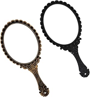 FOMIYES 2pcs Vanity Mirror Vintage Hand Mirror Makeup Vanity Mirror Vintage Vanity Mirror Vintage Mirror Plastic Hand Mirror Vintage Makeup Hand Mirror Cosmetic Mirror Makeup Mirror Travel