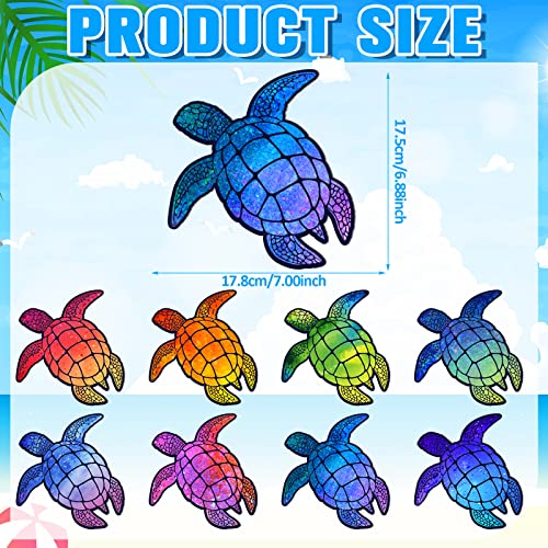 Set de 8 imanes decorativos de tortuga marina miniatura 2