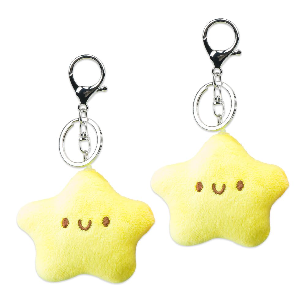 Amazon.co.jp: ZORZA 2個 かわいいぬいぐるみ 星 キーホルダー