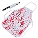 Generic Halloweenowe Masy Pokazowe Dress Up Props Bloody Fartuch Halloween Cosplay Party (Czerwony)