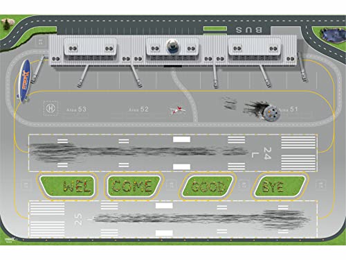 Stikkipix Flughafen Spielmatte (ähnlich Spielteppich) | SM22 | Spiel-Matte für das Kinder-Zimmer |...