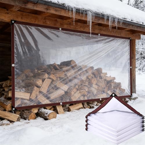 Lona transparente 150 x 510 cm impermeable exterior de 80G m2 multiusos incolora 2