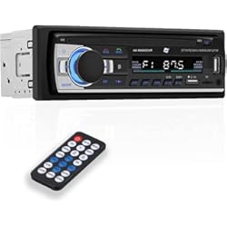 Radio Para Volkswagen Caddy NK Auto Radio Coche - 1 DIN - 4x40W - Bluetooth 5.0, Función AUX, Reproductor MP3 y x2 USB, FM Sonido Estéreo, Llamadas Manos Libres, Mando para Control Remoto, Pantalla LCD, iOS & Android (eMark)