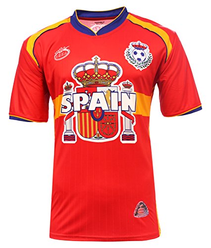 ARZA Spain Soccer Jersey Design Home Away (X-Large, Red)