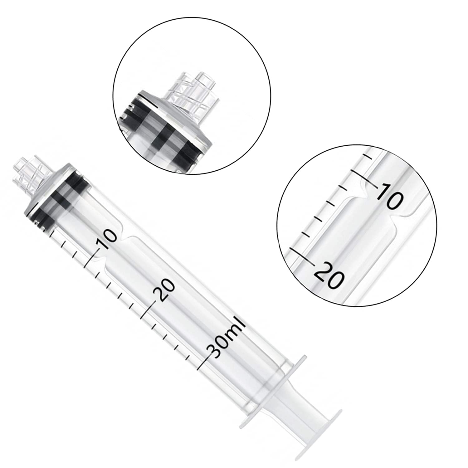 Luer-Lock-Kunststoffspritze 30 Ml – Stumpfe Nadel, Messspritze Zum Dosieren, Befüllen Und Basteln