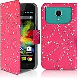 Cartera diseño de diamante universal para Wiko Bloom