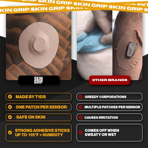 Skin Grip Adhesive Patches for Dexcom G7 & Stelo CGM – Waterproof & Sweatproof Cover for Continuous Glucose Monitor Sensor, Stays Secure for 10-15 Days – 20 Pack, Tan - Thumbnail 5