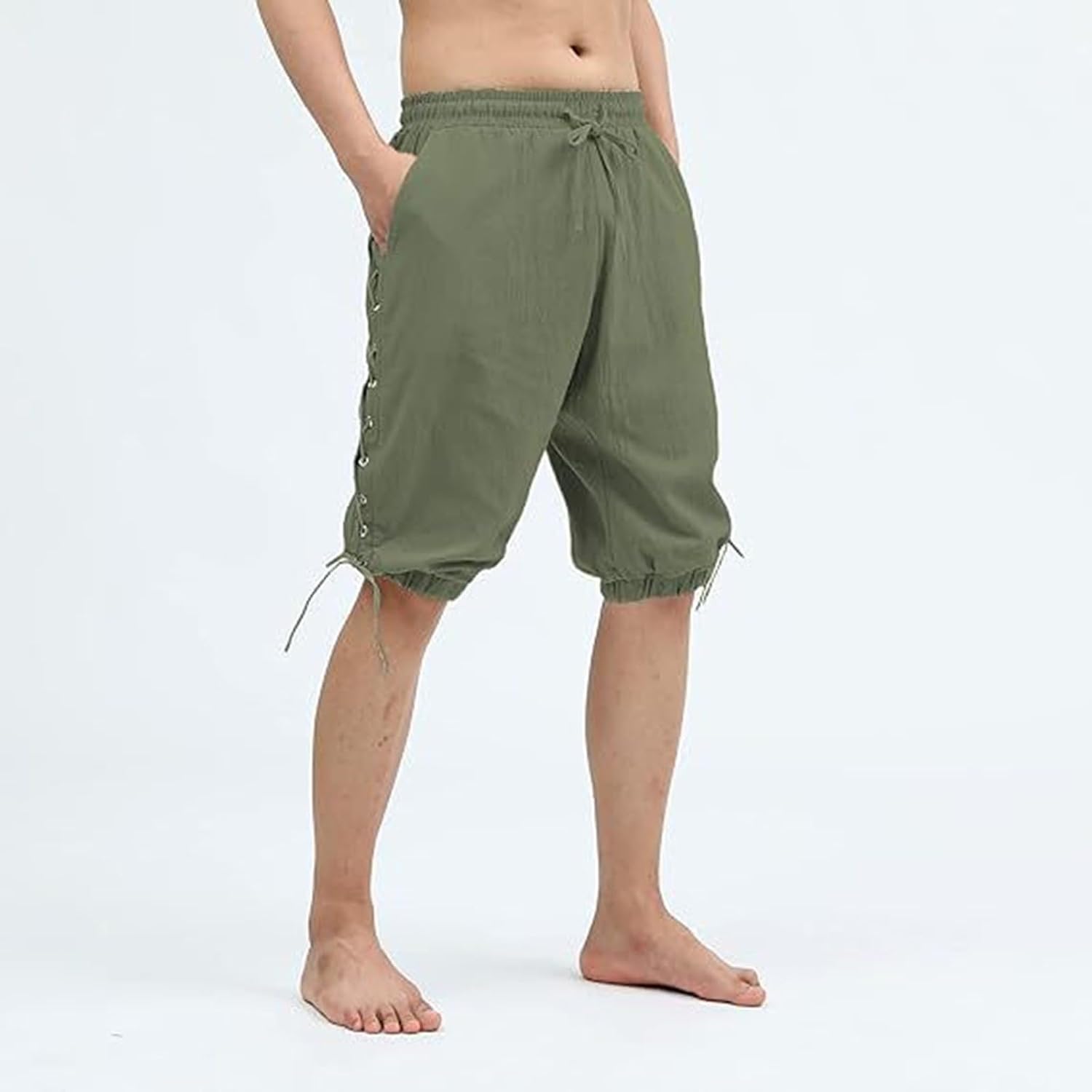 Men's Pirate Shorts Renaissances Costume Trousers Medieval Pants Vikinges Shorts