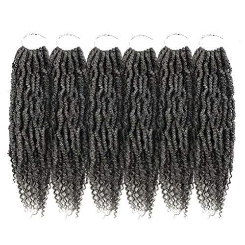 Ombre Bomb Twist Crochet Hair Gray Pre Looped Crochet Braids 14 Inch