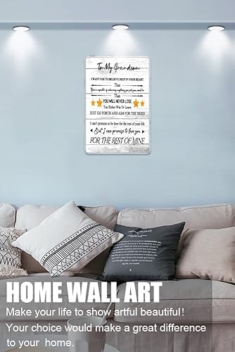 Miniatura 2 de Zomyto Letrero creativo de hojalata con texto en inglés To My Grandson, regalo para nieto de parte de la abuela y abuelo, regalos para cumpleaños,