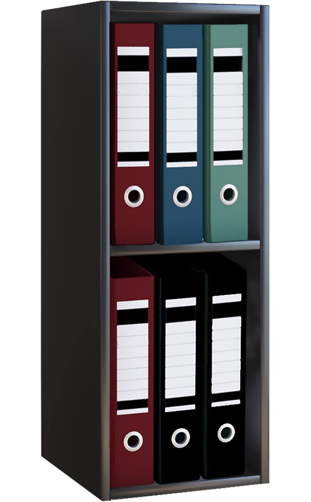 VCM Holzregal stehend | platzsparender Aktenschrank | Maße ca. H. 72 x B. 34 x T. 30 cm | Elegantes Regal stehend | Büroregal – Offas 2f