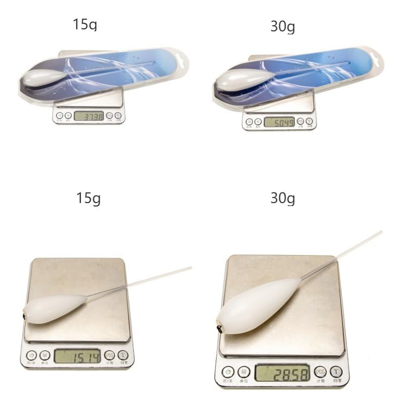 Flotadores para pesca de carpa acrílicos 15g/30g, set de 2 miniatura 3