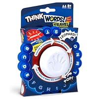Think Words Travel Game: Choose a category, name an answer, pop the first letter, press the timer and pass it on! | Family Games | Travel Games | For 2-8 Players | Ages 8+